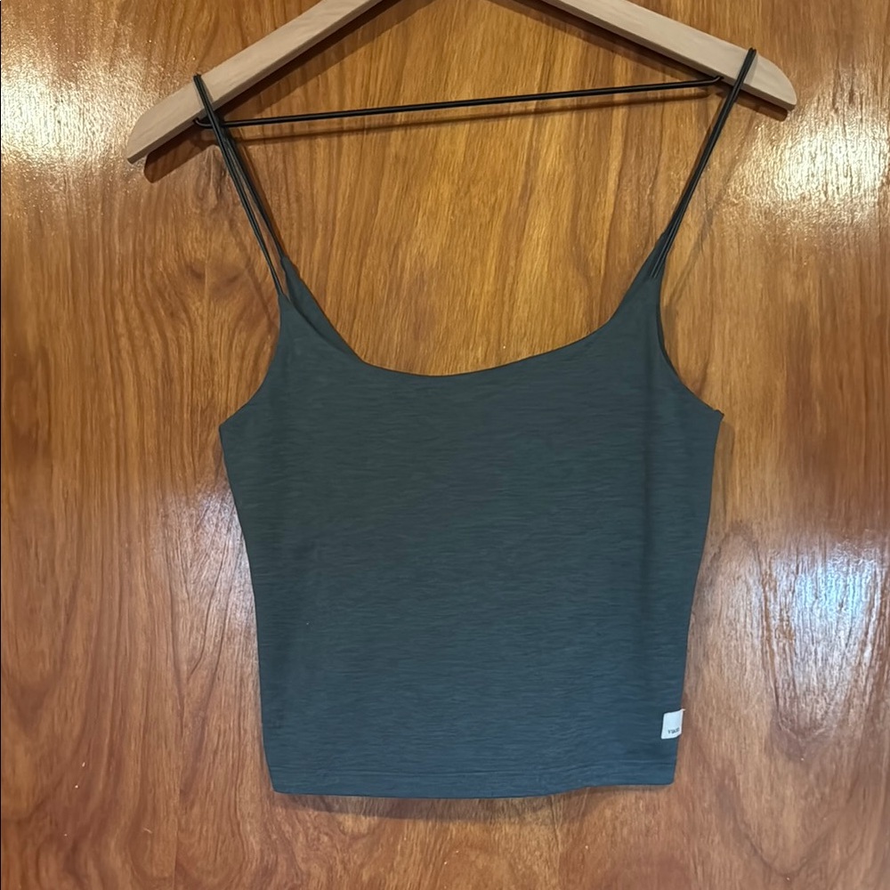 Vuori Lux Cami in Charcoal (blue-ish)